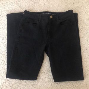 american eagle black jeggings